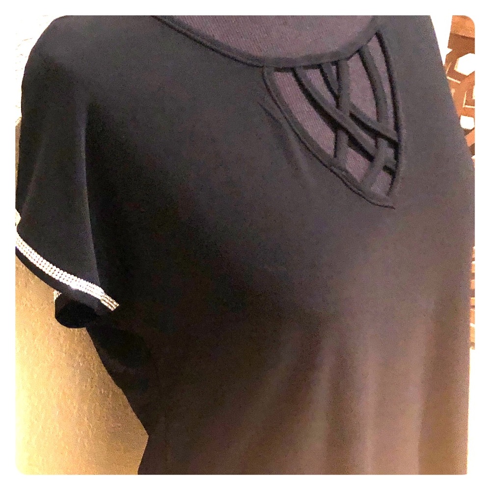 Black Top With Rhinestones - Picture 2 of 2